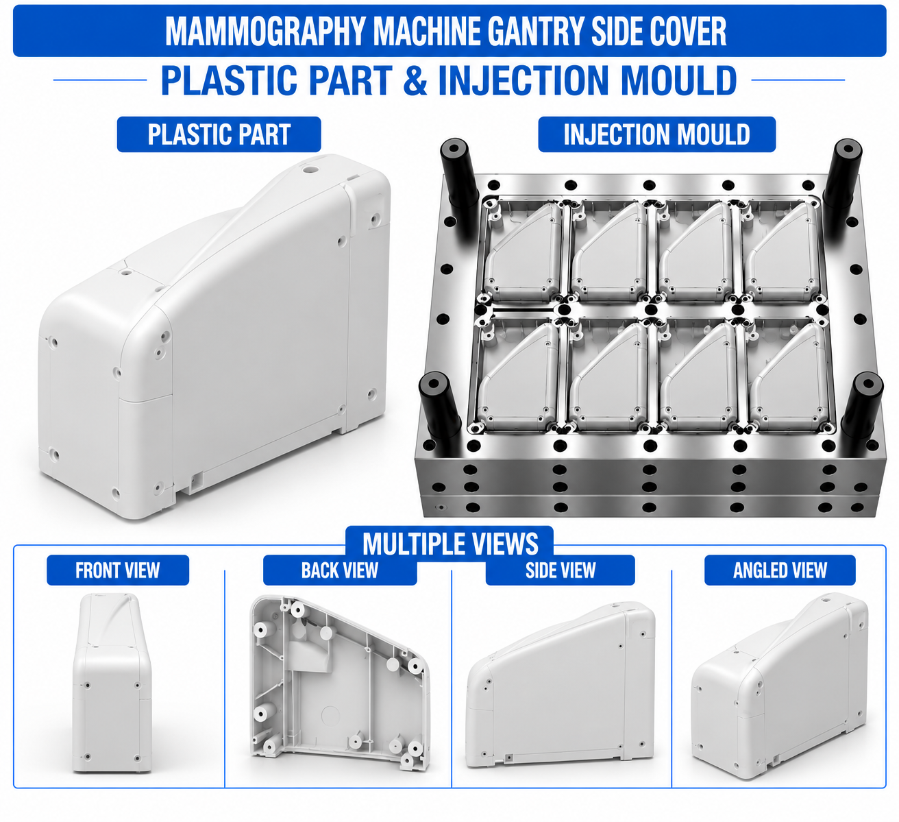 Mammography Machine Plastic Gantry Side Cover Mould and Moulding Service
